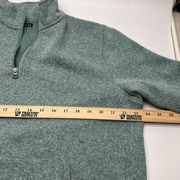 J Crew Mercantile Fleece Sweater‎ 1/4 Zip Men’s Size X Large Green Pullover (E7) - Picture 5 of 8